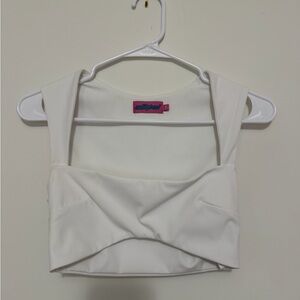 Edikted Ivory Sleeveless Crop Top